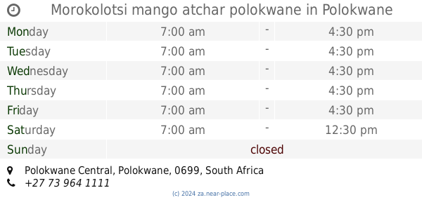 morokolotsi-mango-atchar-polokwane-polokwane-opening-times-tel-27